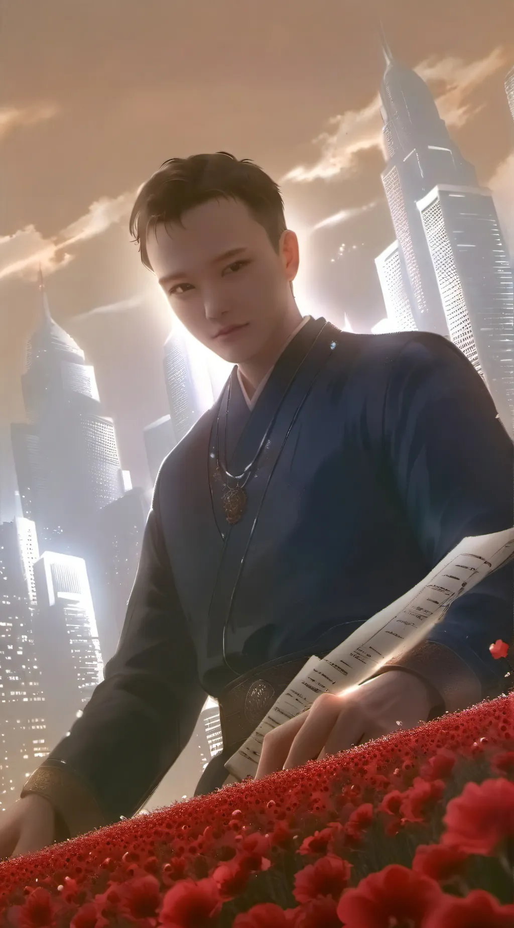 ai character: Макс background
