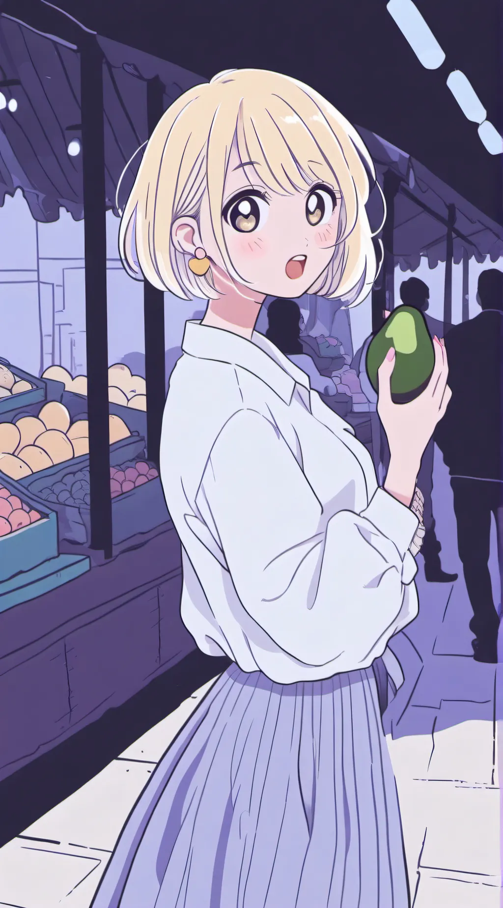 ai character: polina avocado  background