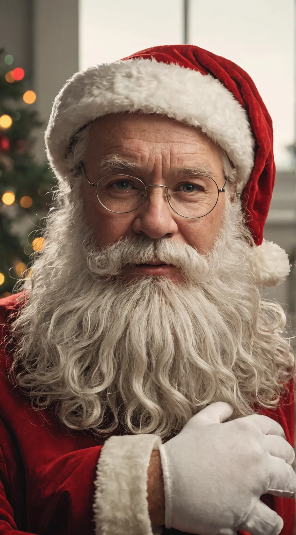 ai character: Santa Claus. background