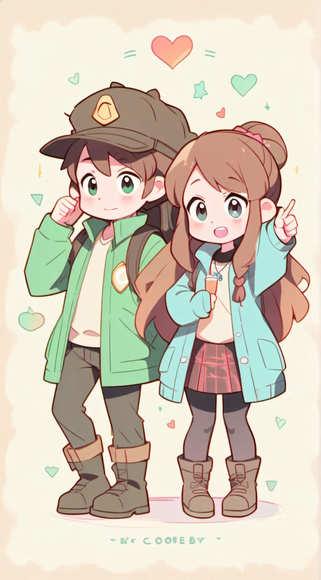 ai character: Gravity FALLSSS ✨️ background