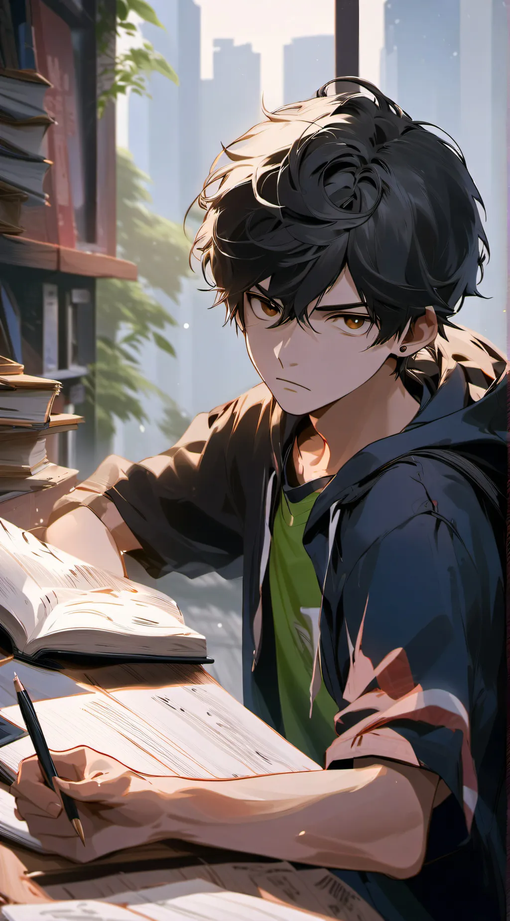 ai character: Ethan  background
