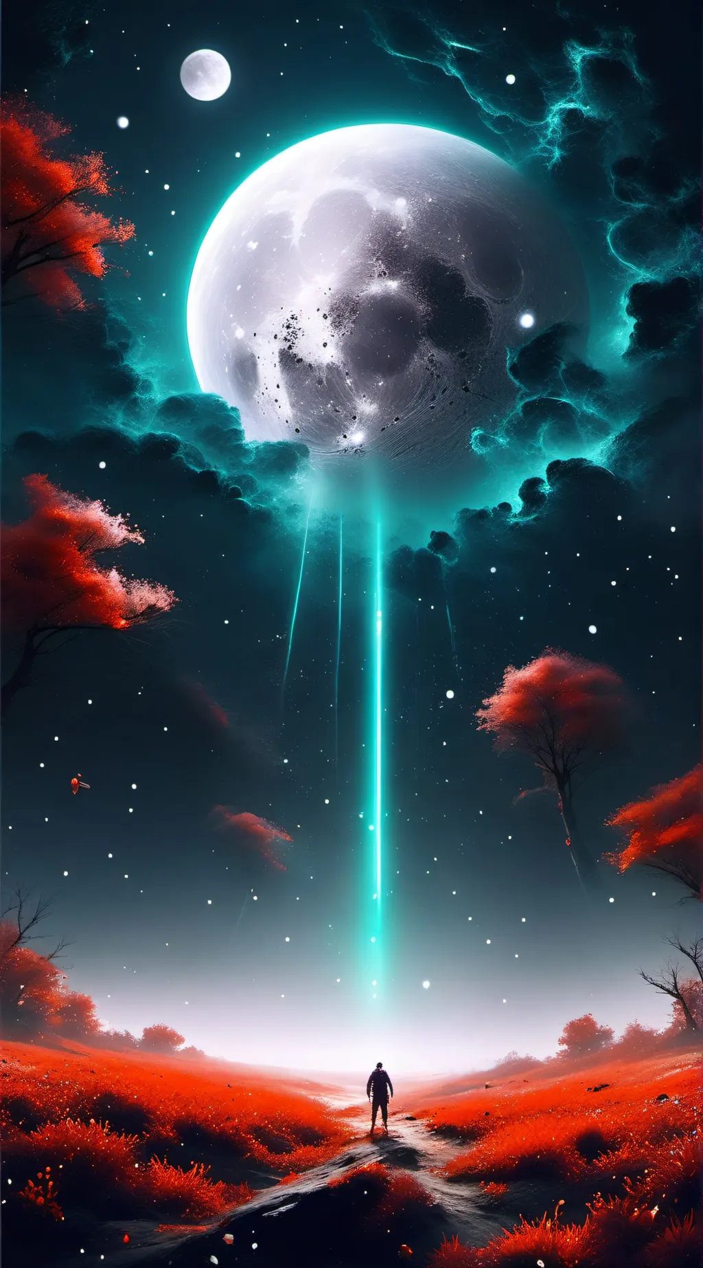 ai character: cursed moon background