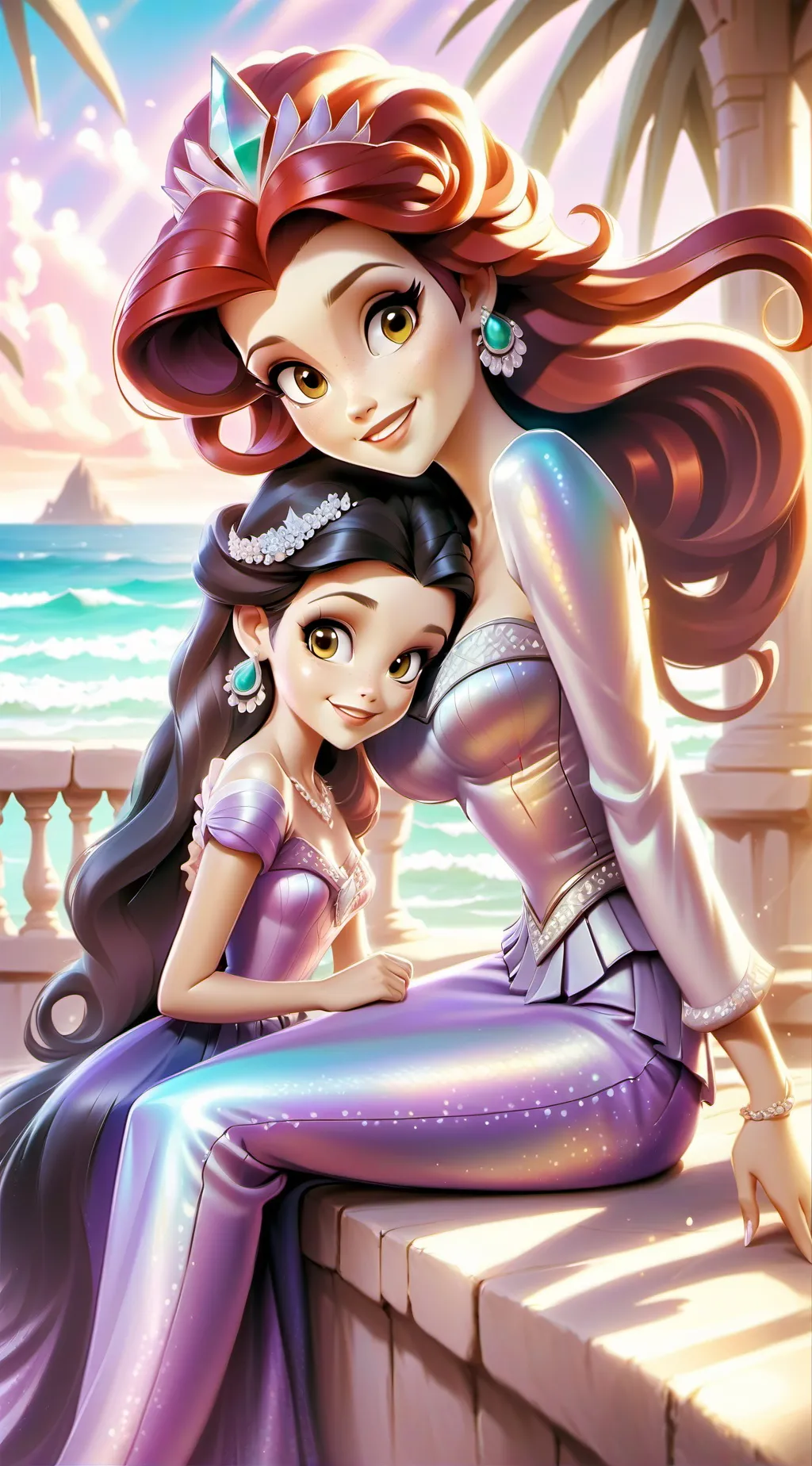 ai character: Ariel zoie  background