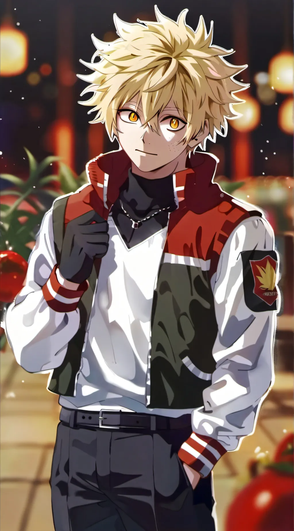ai character: bakugo  background