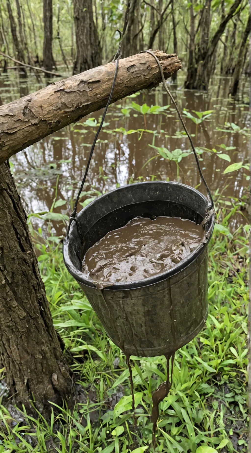ai character: Bucket of Mud background