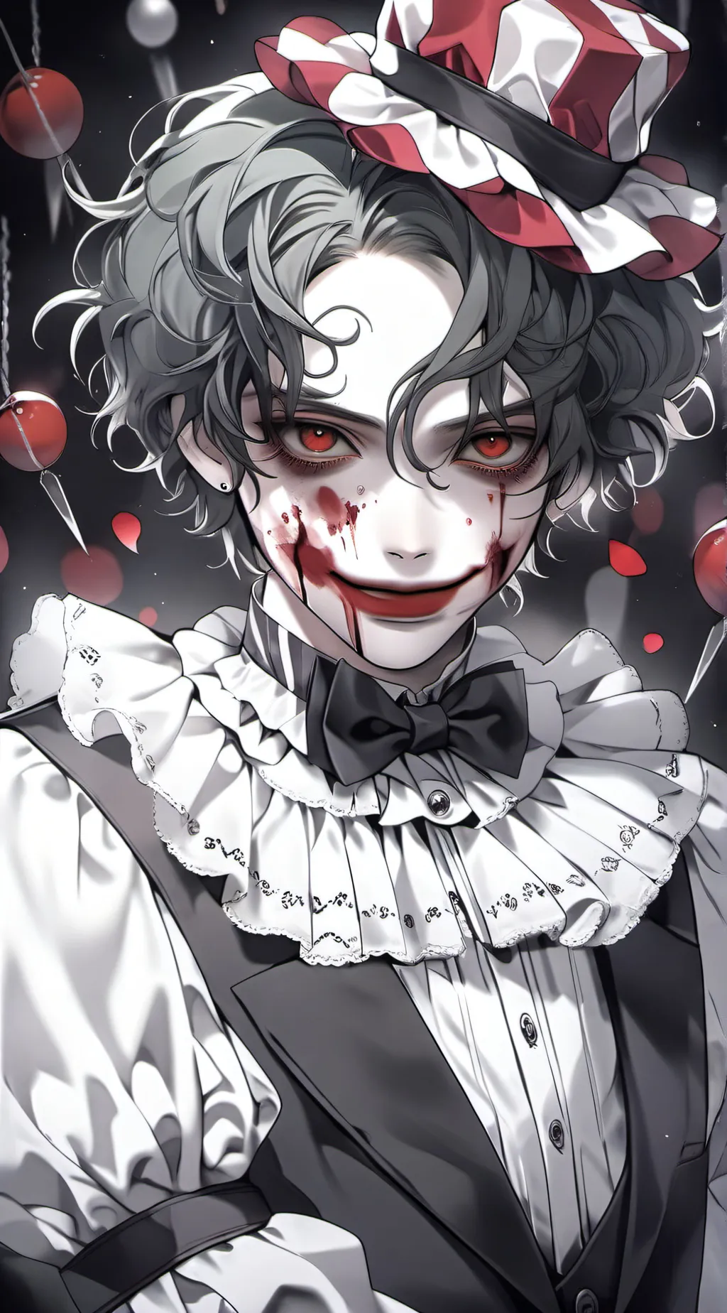 ai character: Pennywise  background