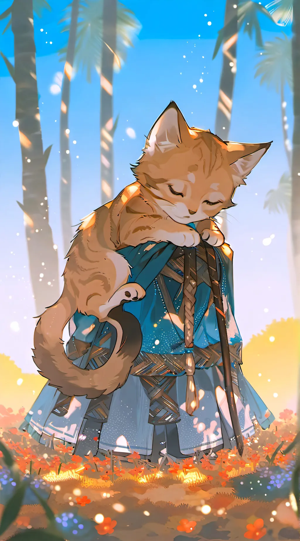 ai character: Day old kitten  background