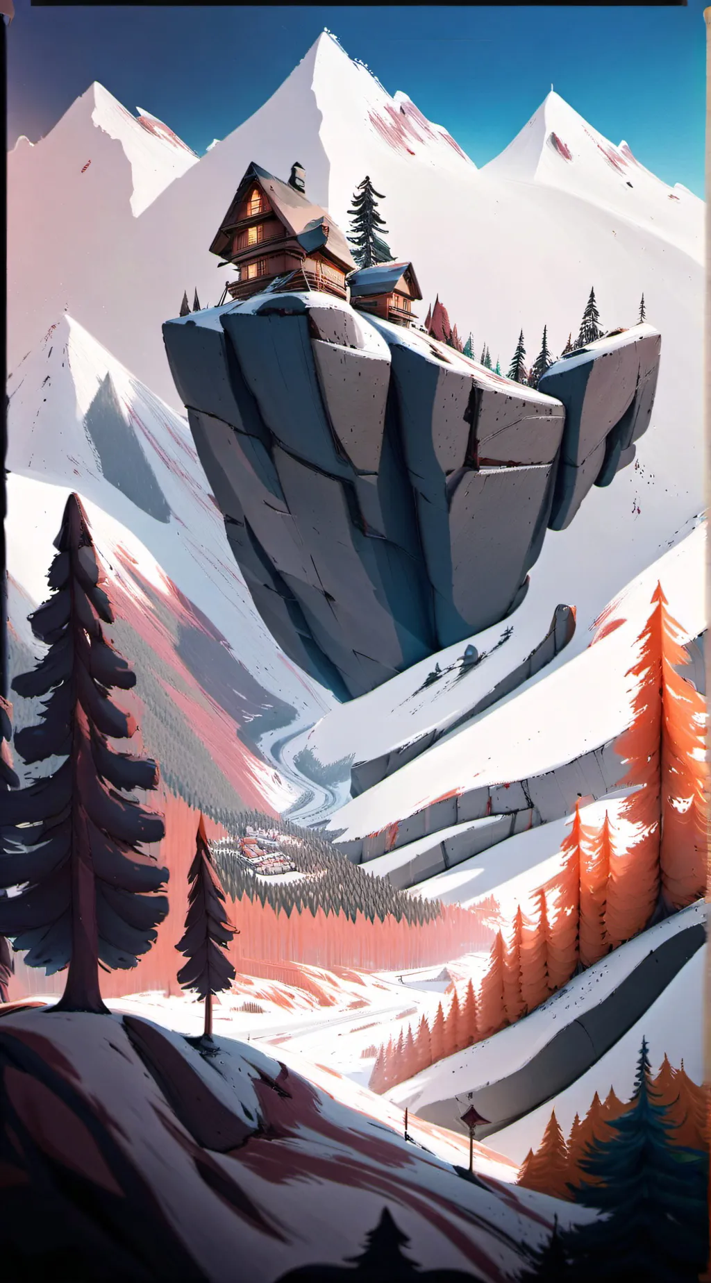 ai character: GRAVITY FALLS background