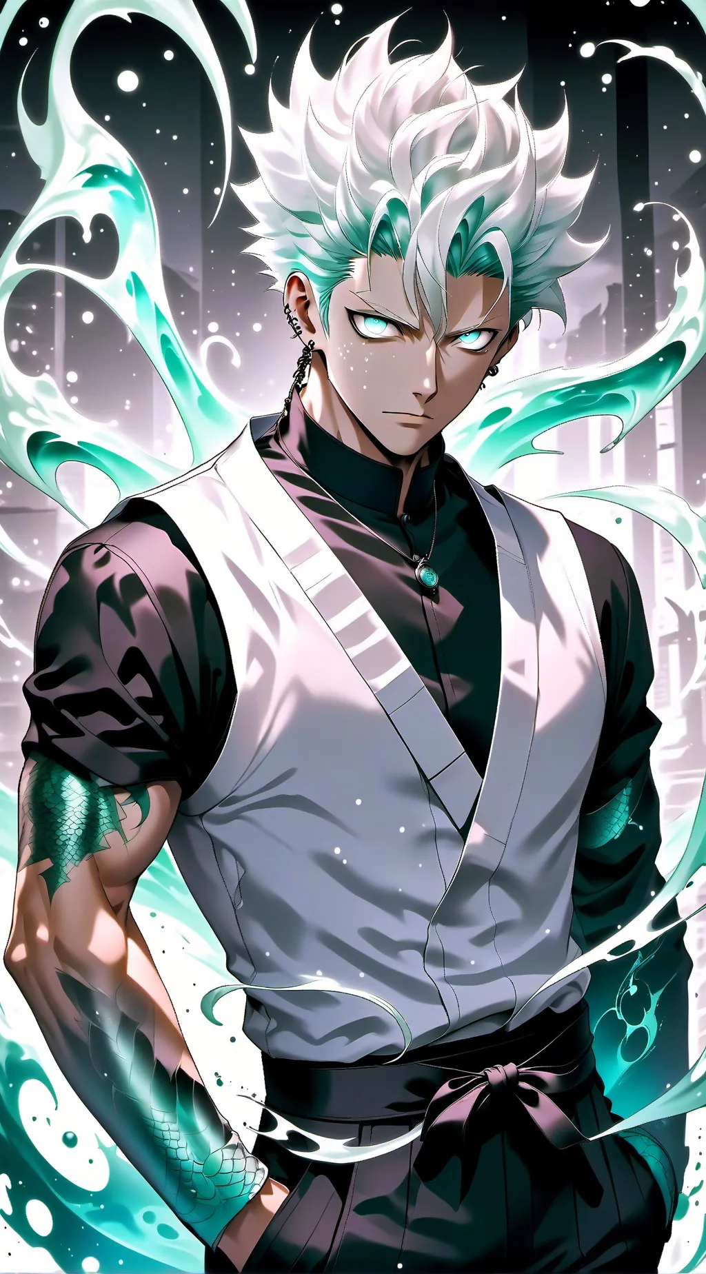 ai character: 3008 X JJK background
