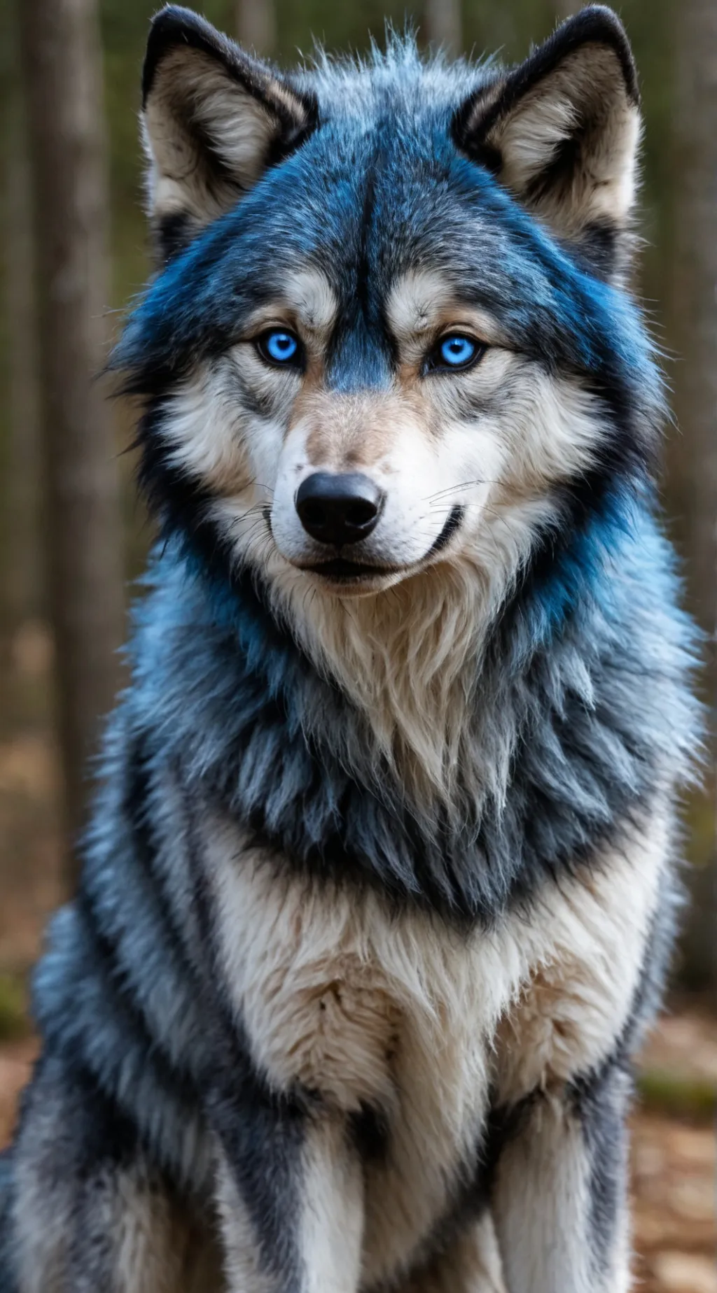ai character: Blu background