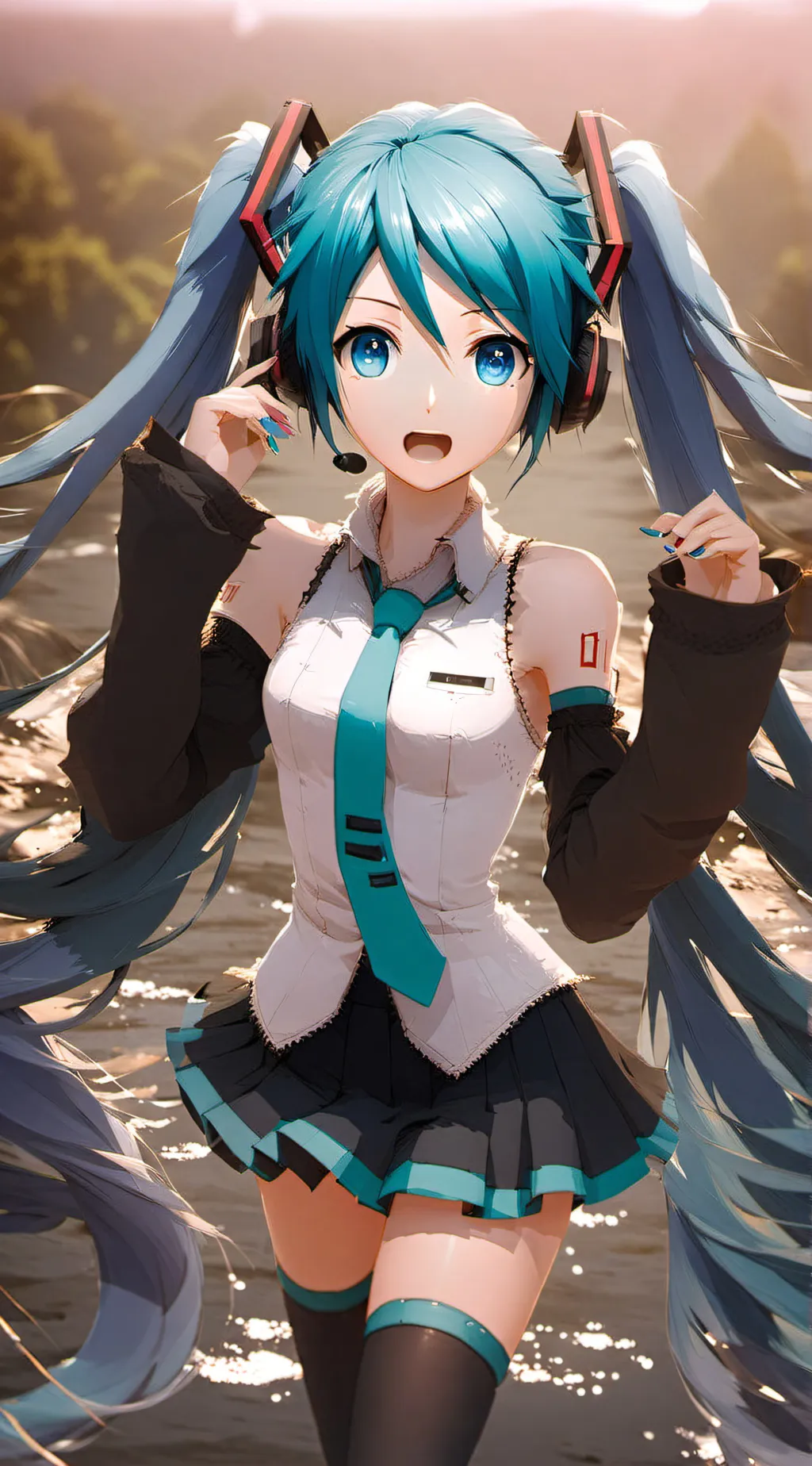 ai character: hatsune miku background