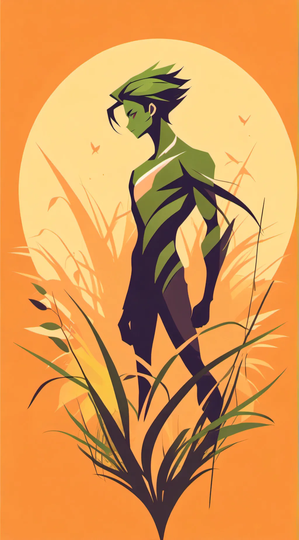 ai character: mha fern background