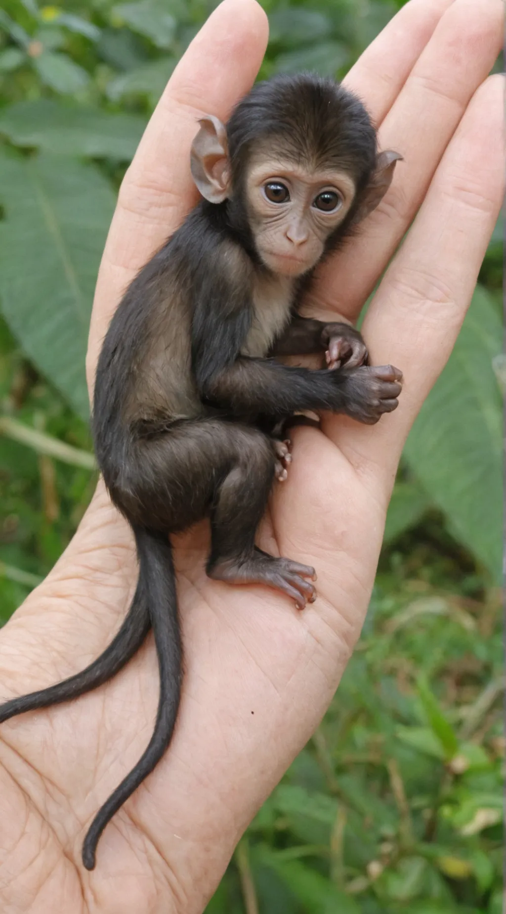 ai character: Baby monkey background