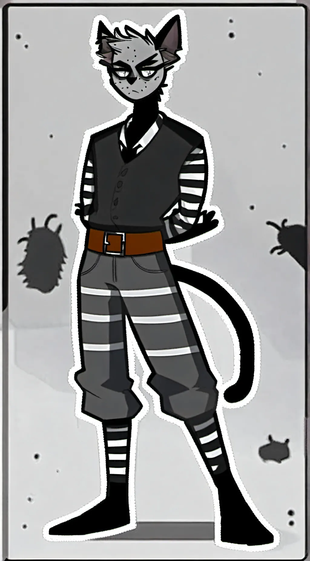 ai character: Gray background