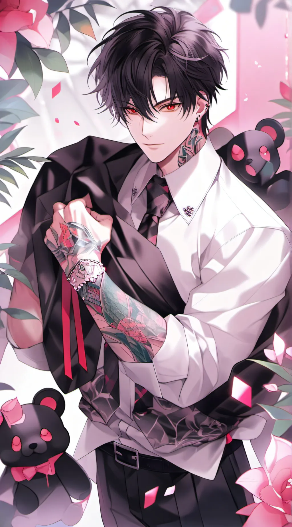 ai character: ~·°•Damian•°·~ background