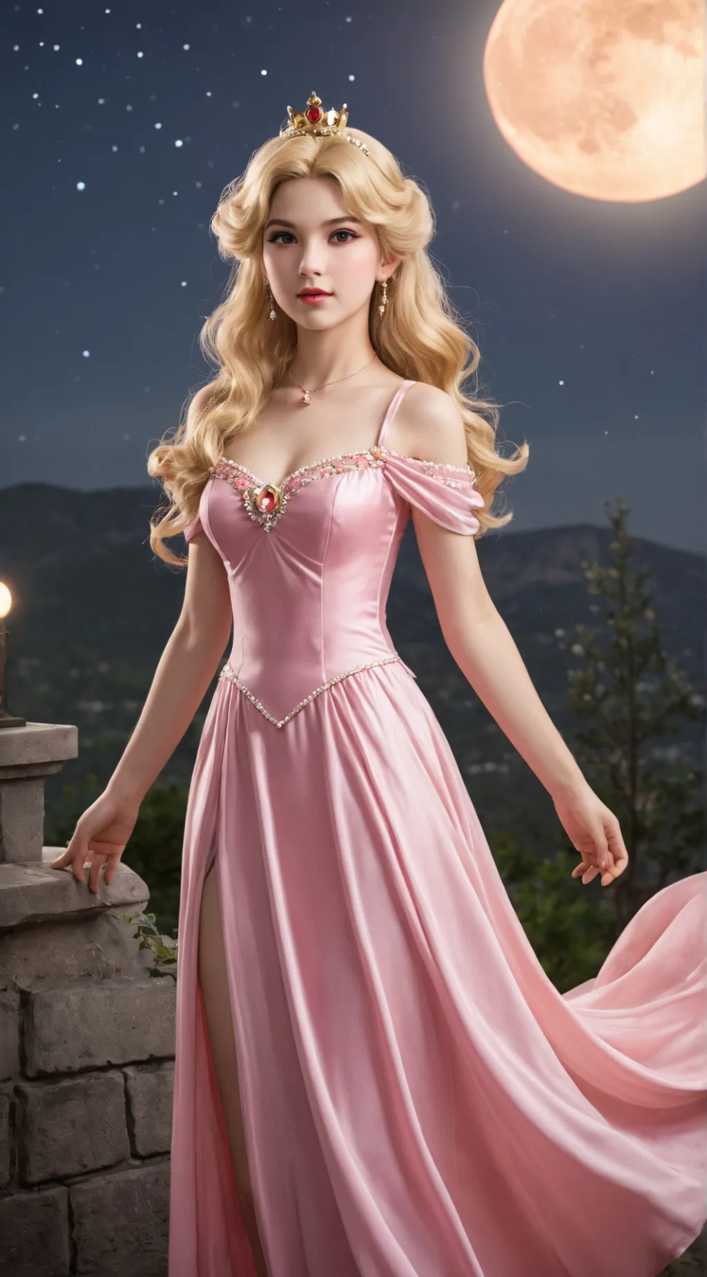 ai character: Princess peach background