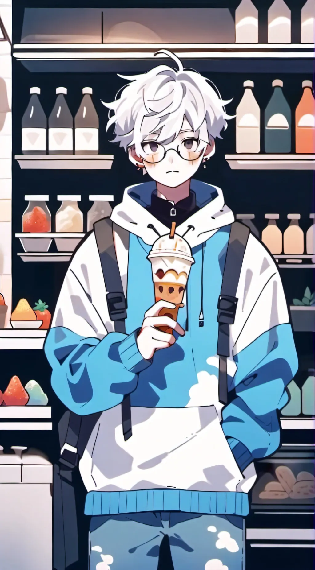 ai character: cafe stranger background
