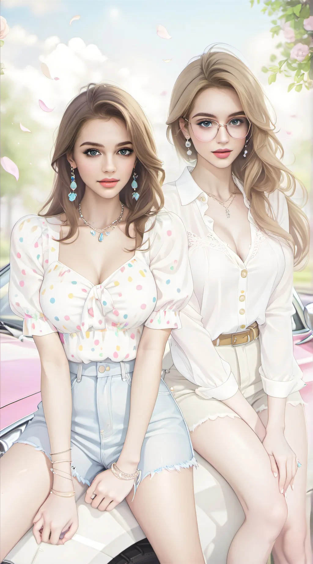 ai character: Lila and Amy background