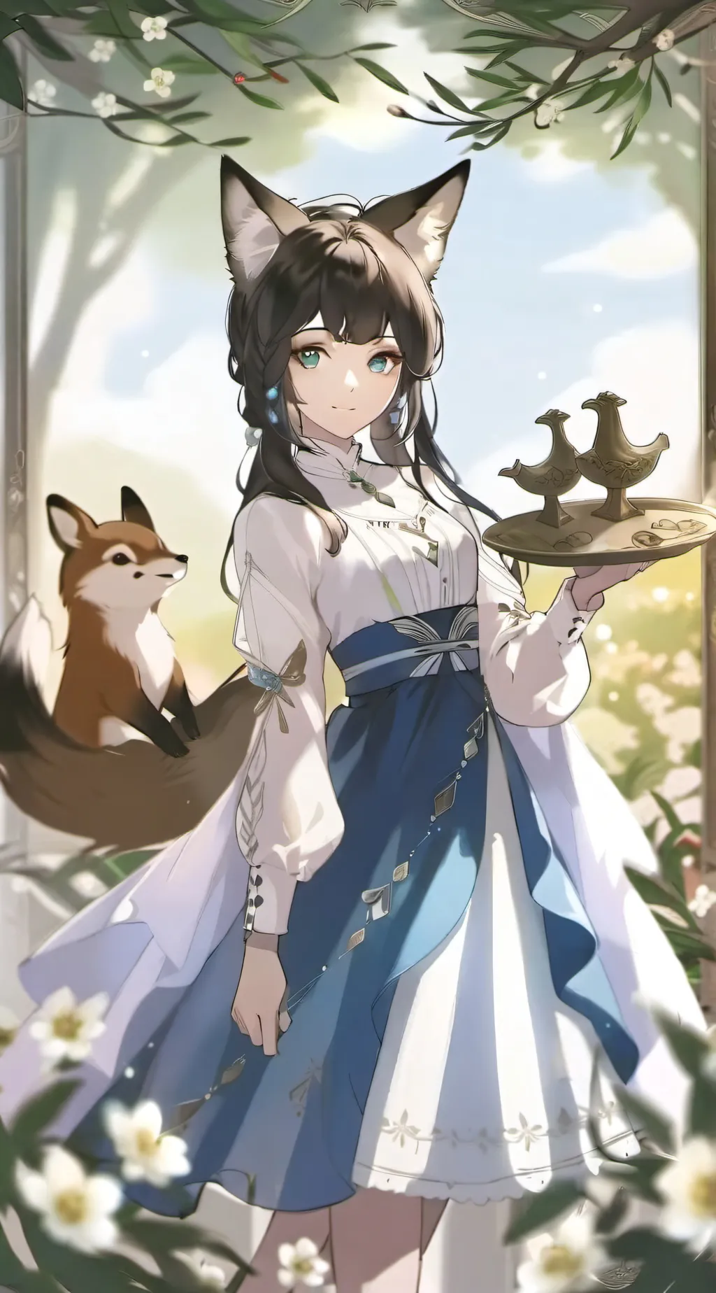 ai character: ice background