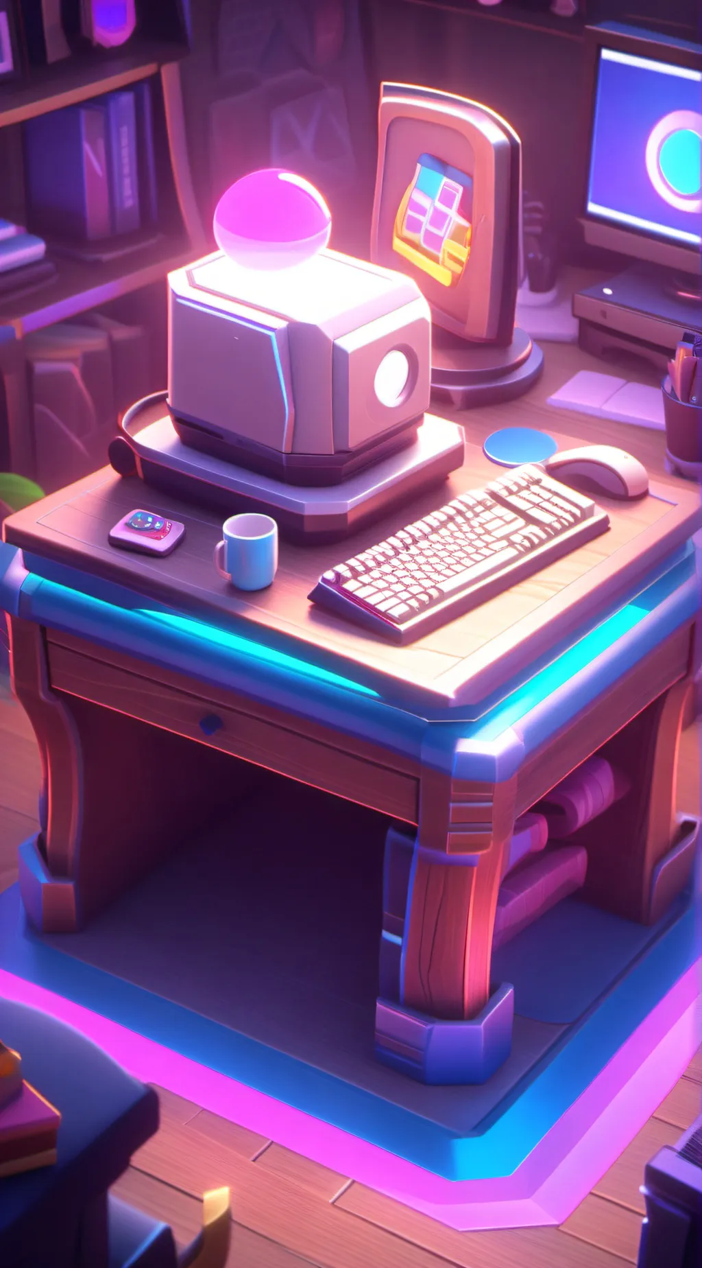 ai character: mr. fun computer  background