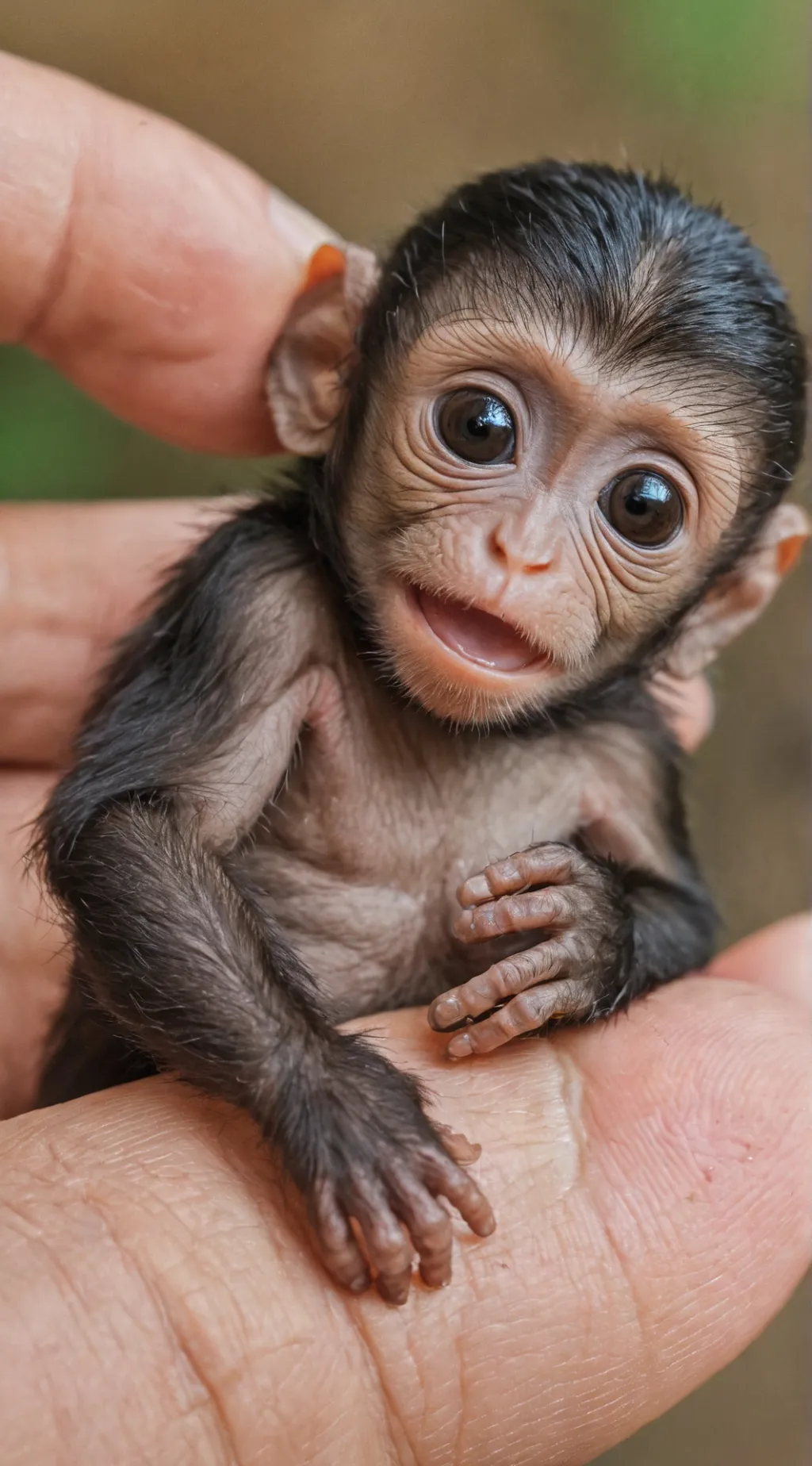 ai character: Tiny monkey background