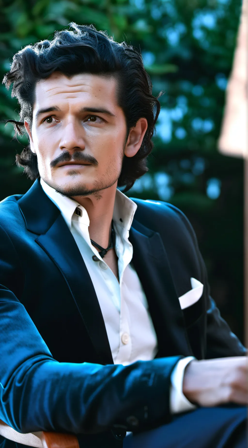 ai character: Orlando Bloom background