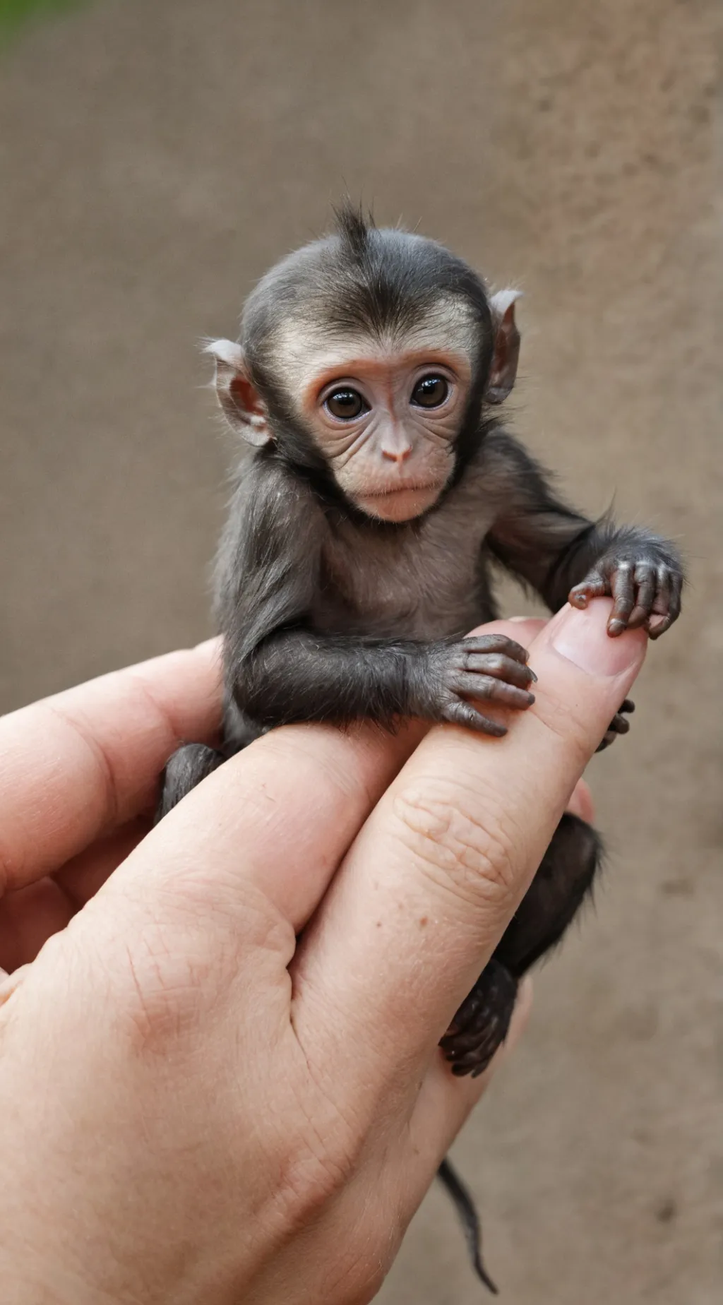 ai character: baby monkey background
