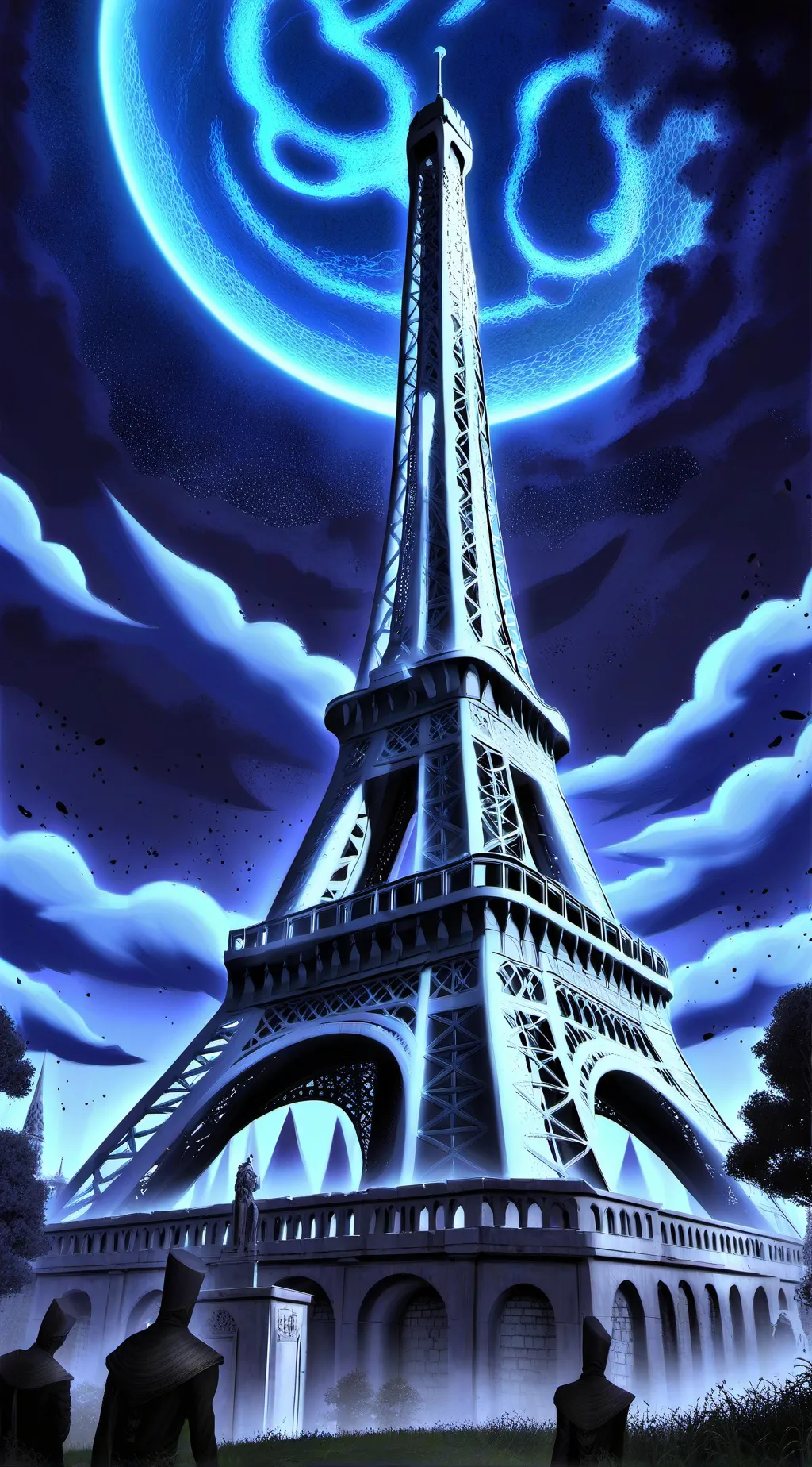 ai character: EIFFLE TOWER background