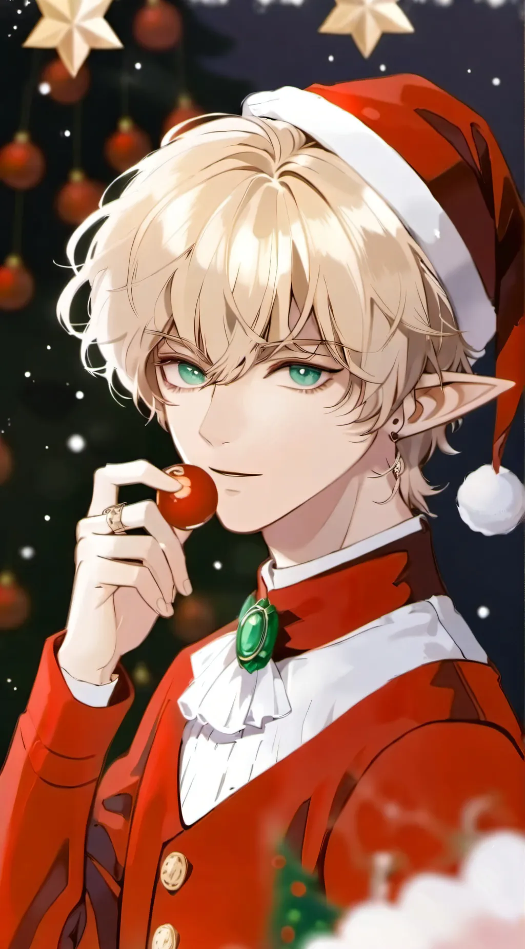 ai character: Elf on the shelf background