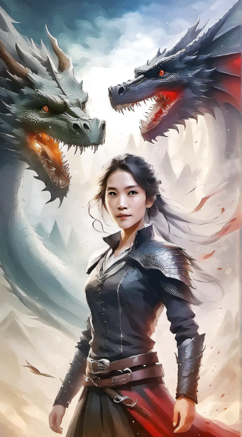 ai character: Hogwarts dragon background