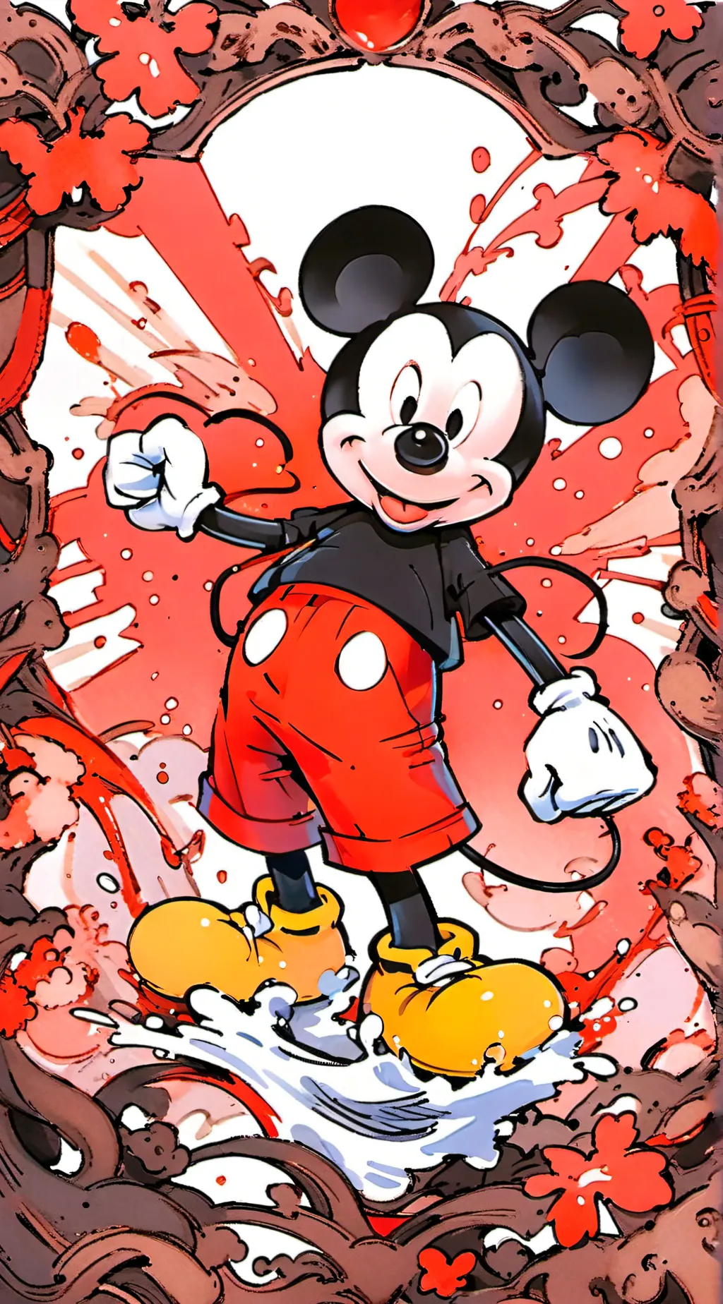 ai character: micky mouse background