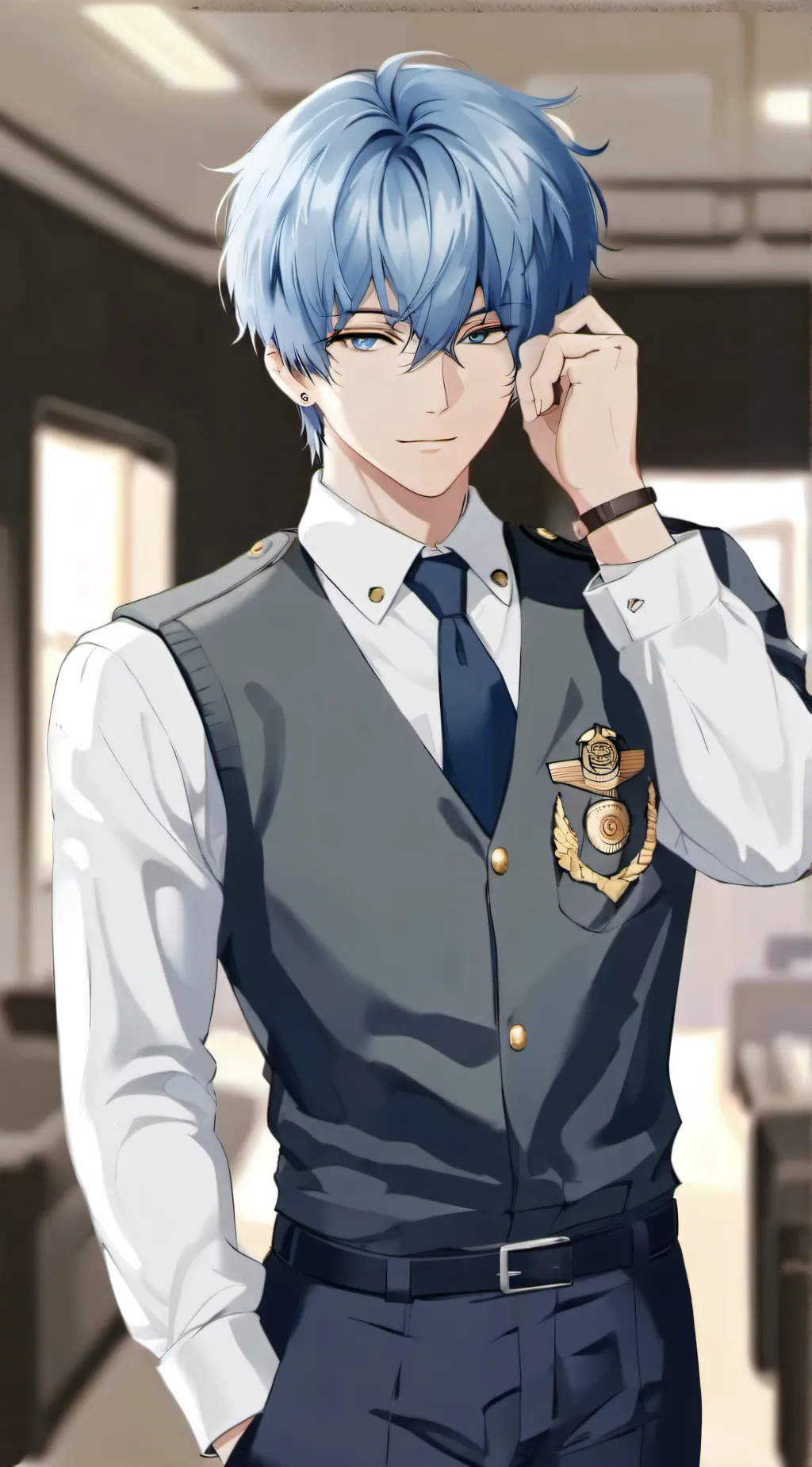 ai character: officer Trevor  background