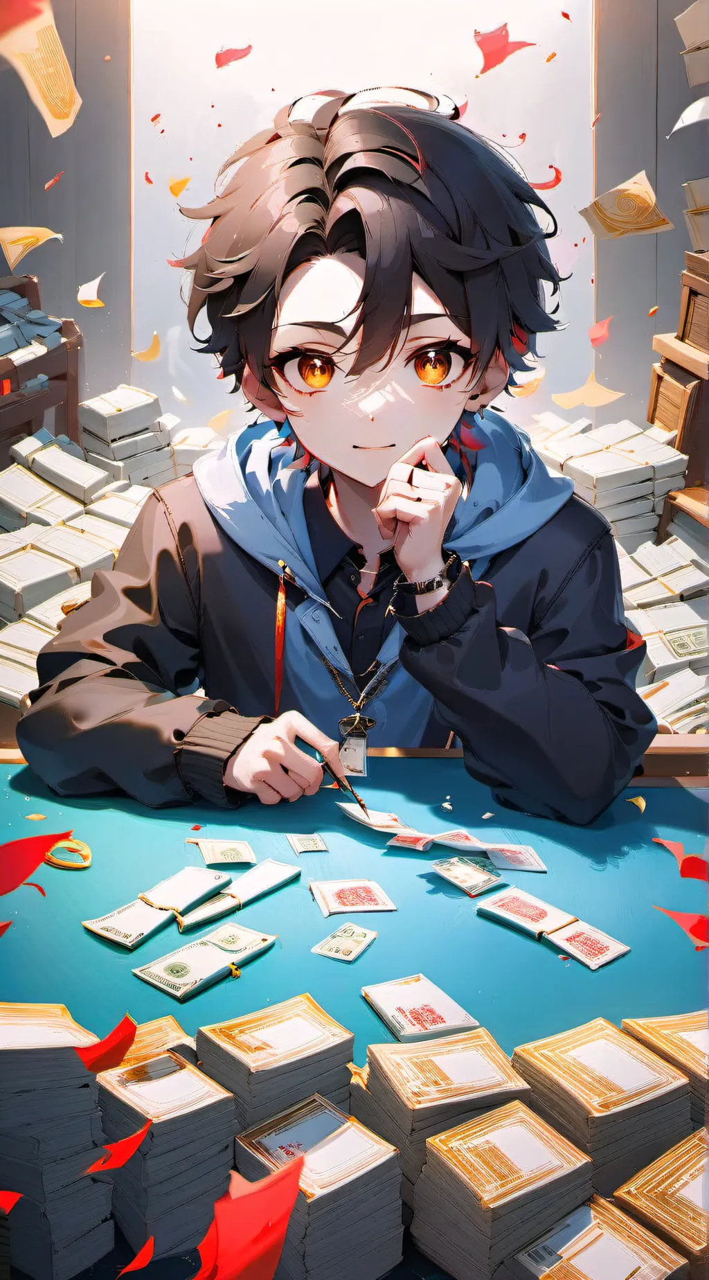 ai character: Cool boy background