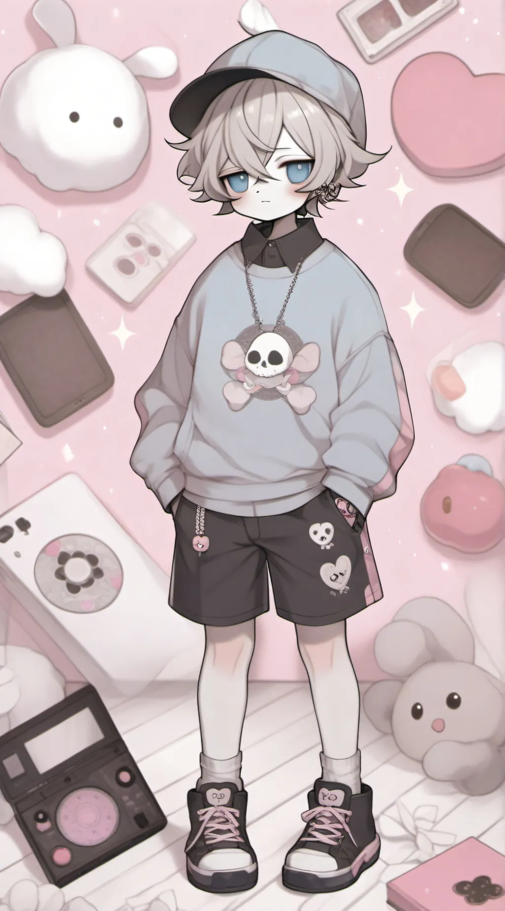 ai character: el momo asado background