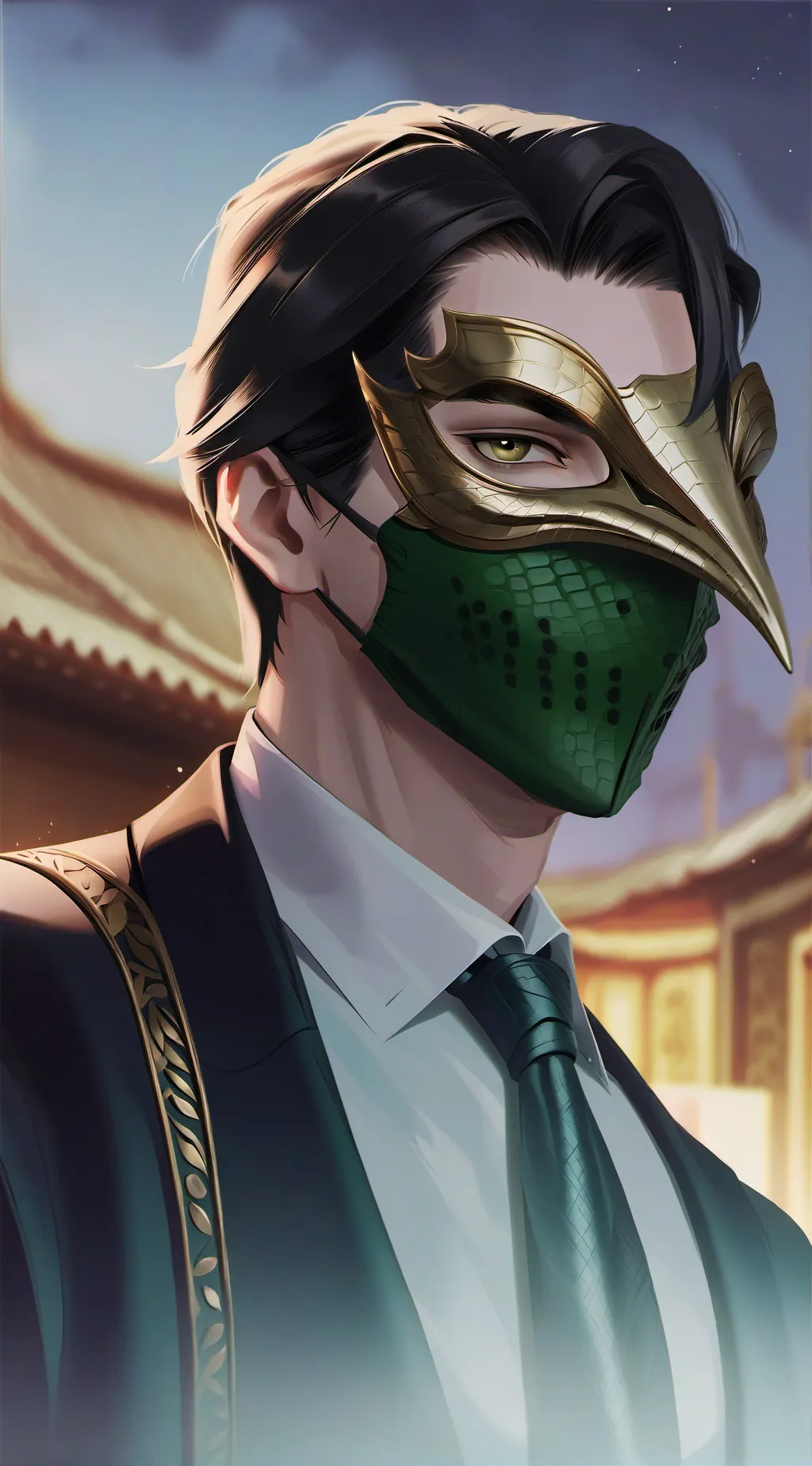 ai character: Gargola norturna background