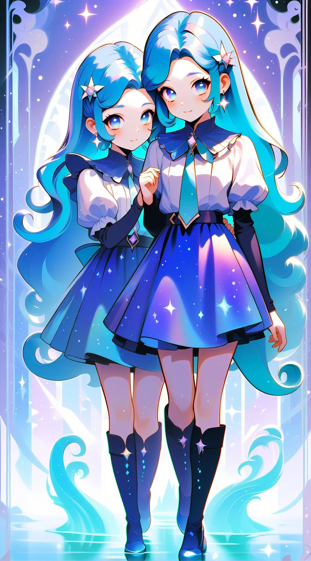 ai character: Angela & Angelica background