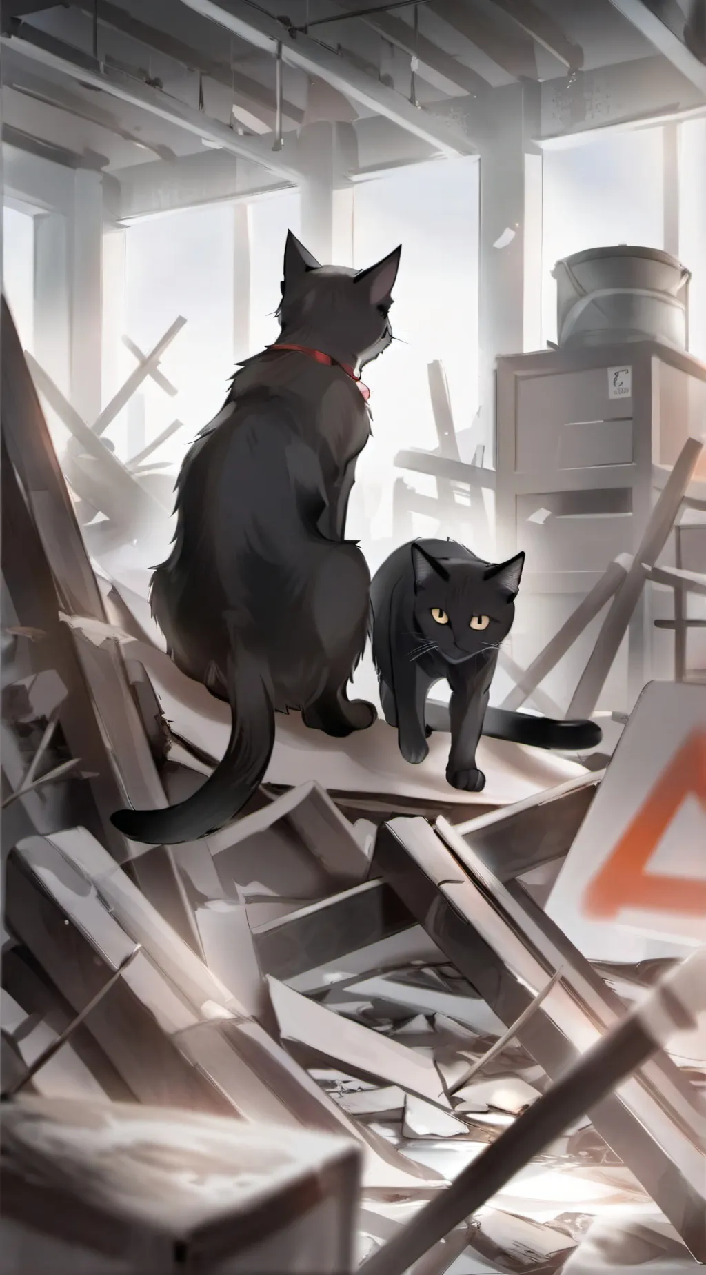 ai character: meow labs (RUINED) background