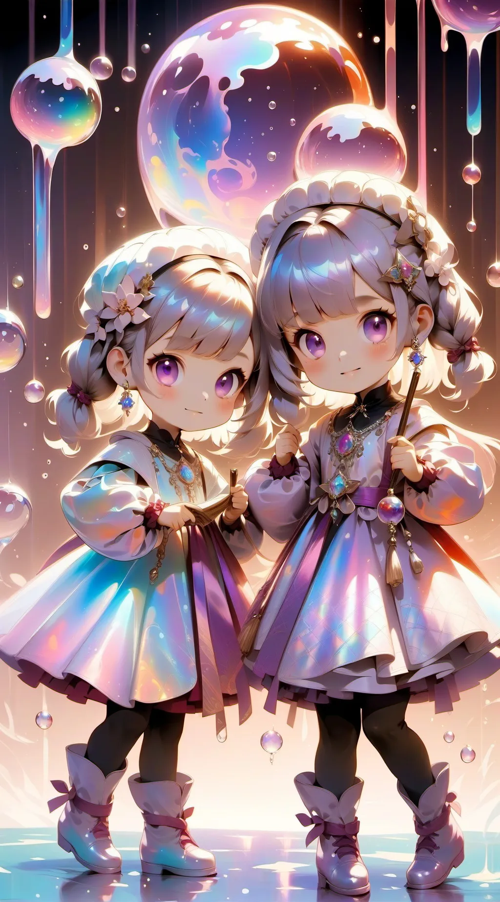 ai character: Lily and Jessica background