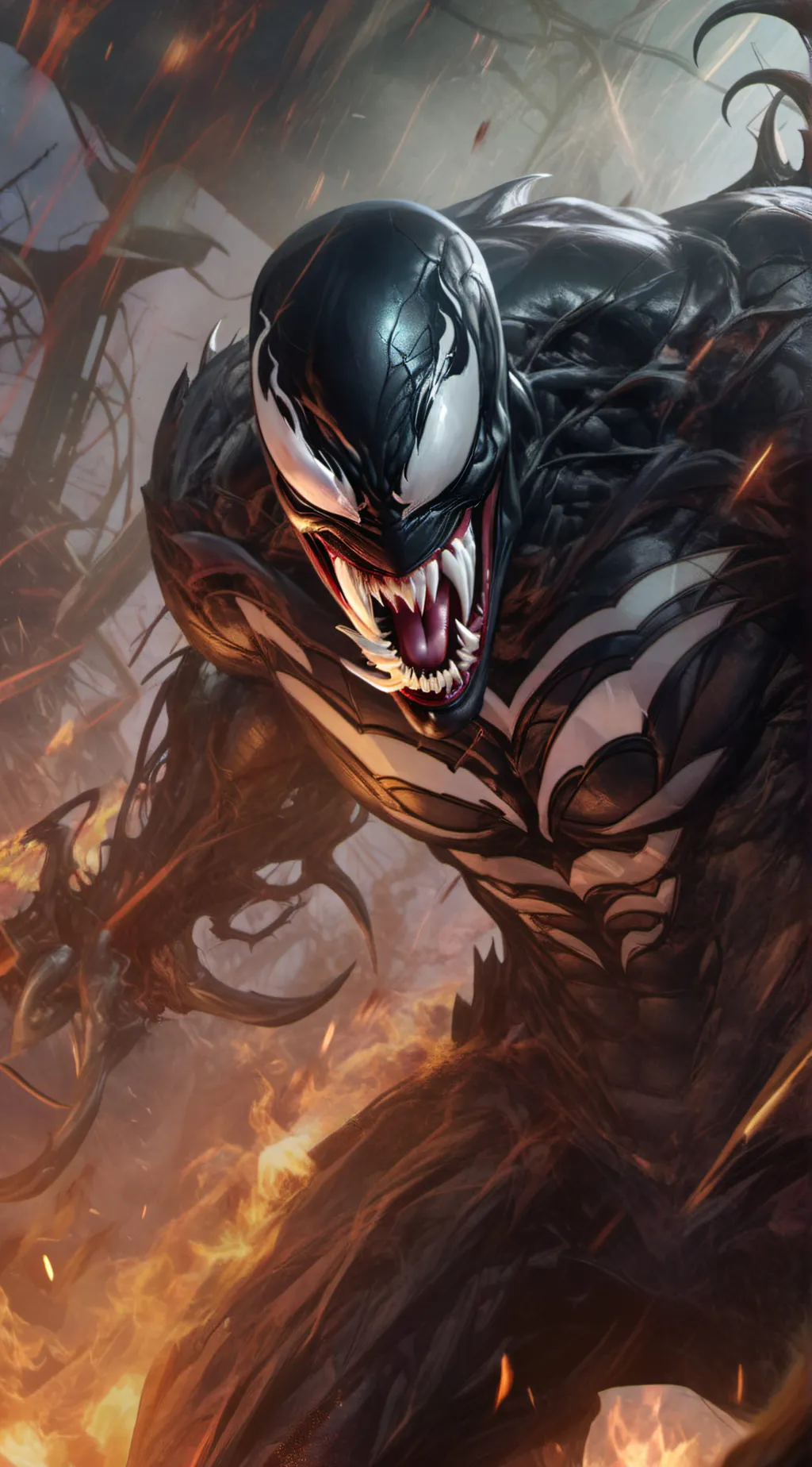 ai character: Venom/and Eddie  background