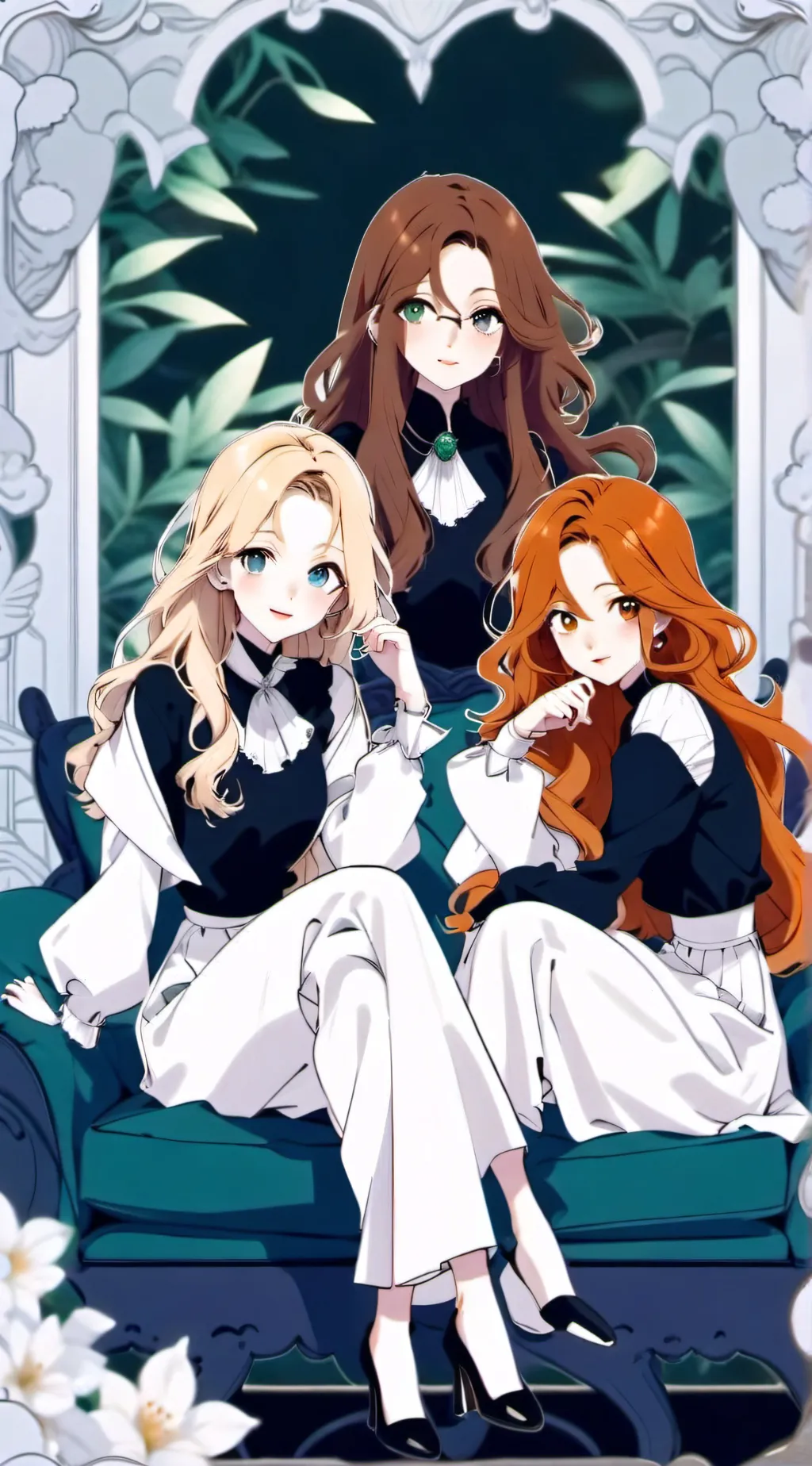 ai character: Emily,Sarah,Jane background