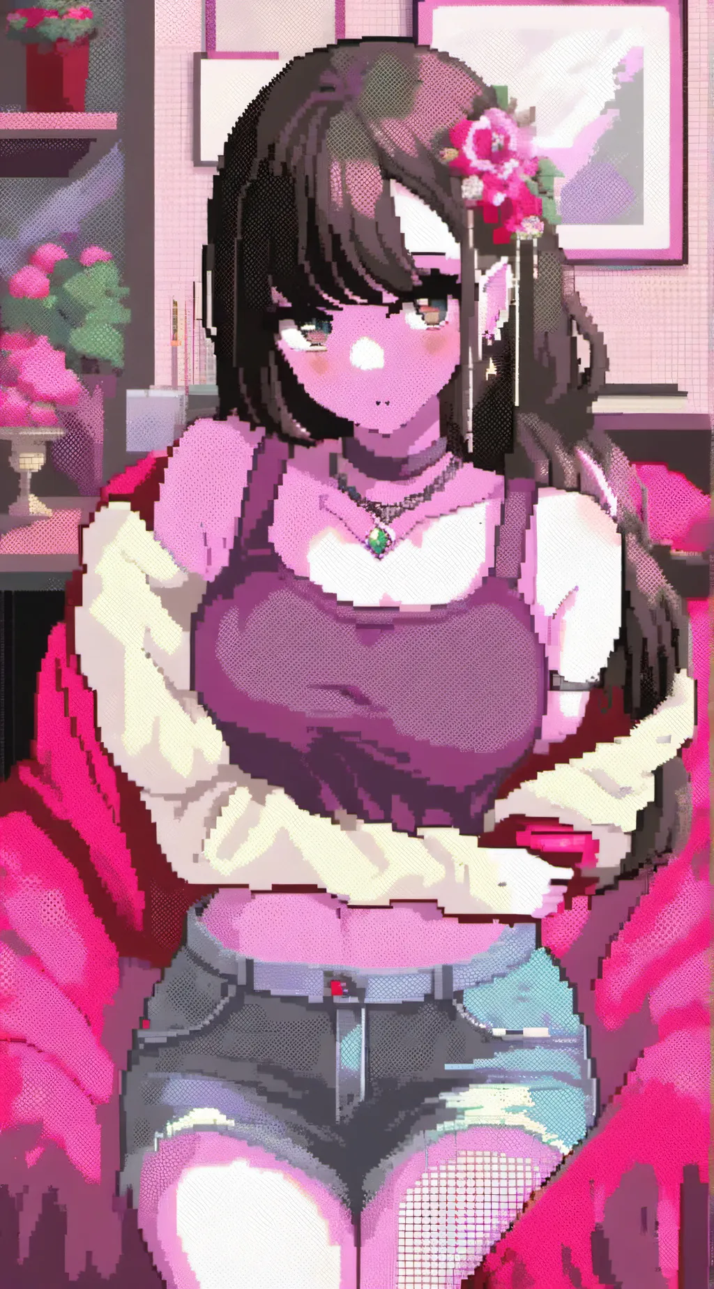 ai character: Luna Bloom background
