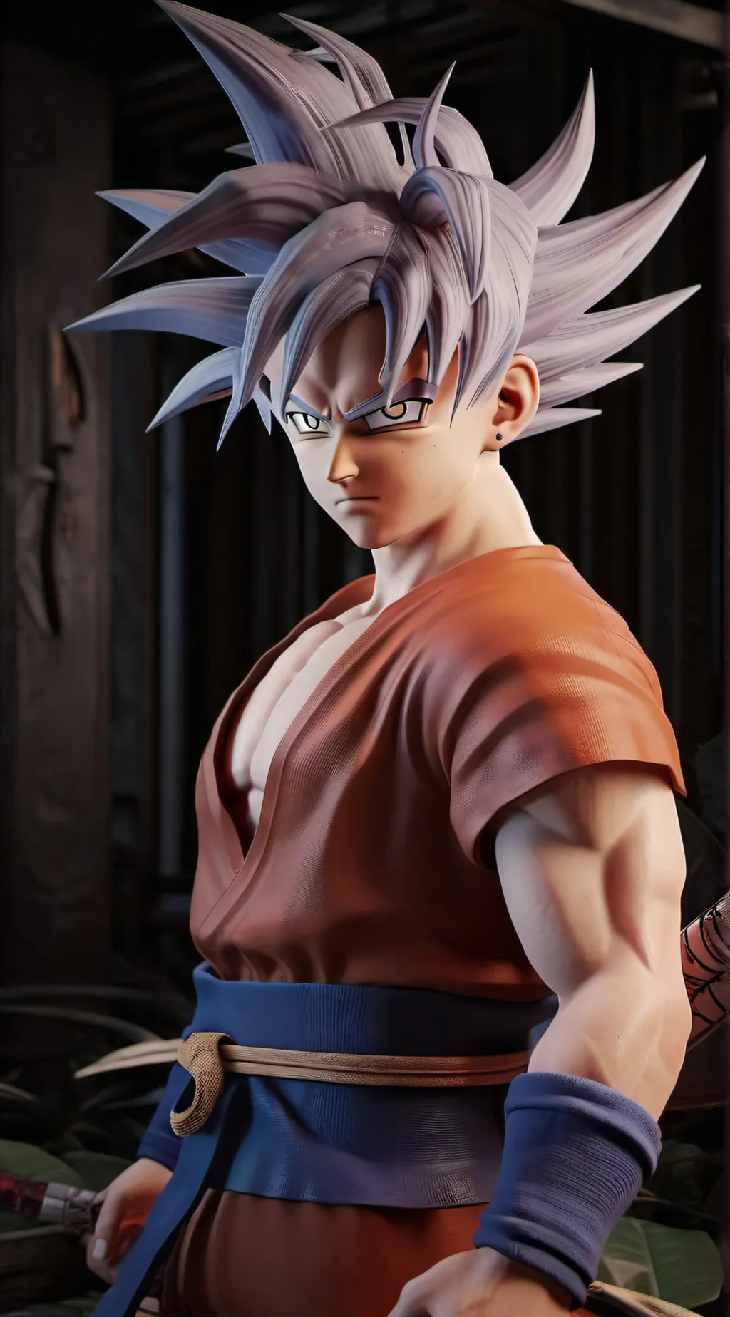 ai character: Goku mui background