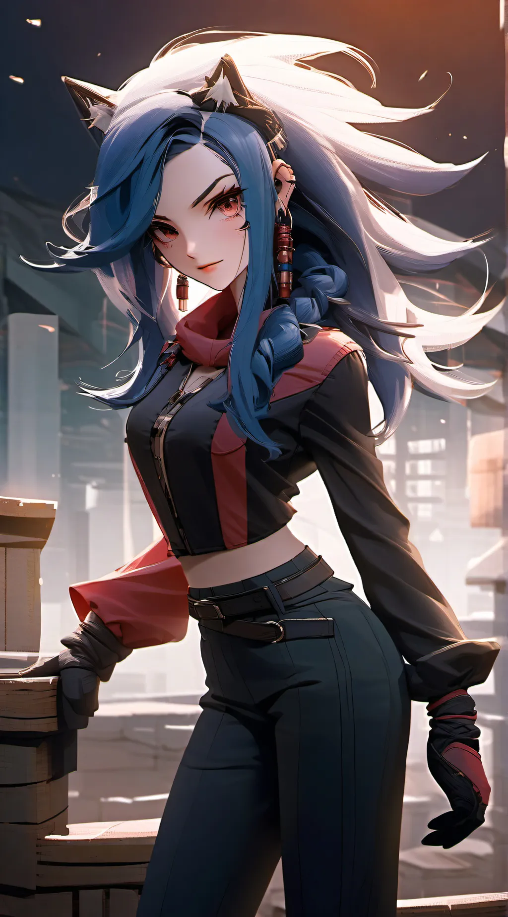 ai character: Sonic mujer background