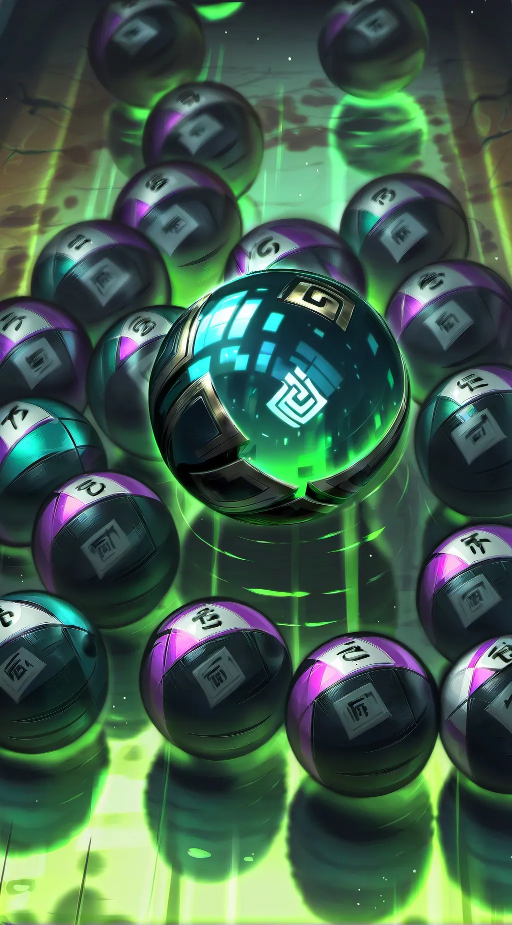 ai character: Pool ball freinds background