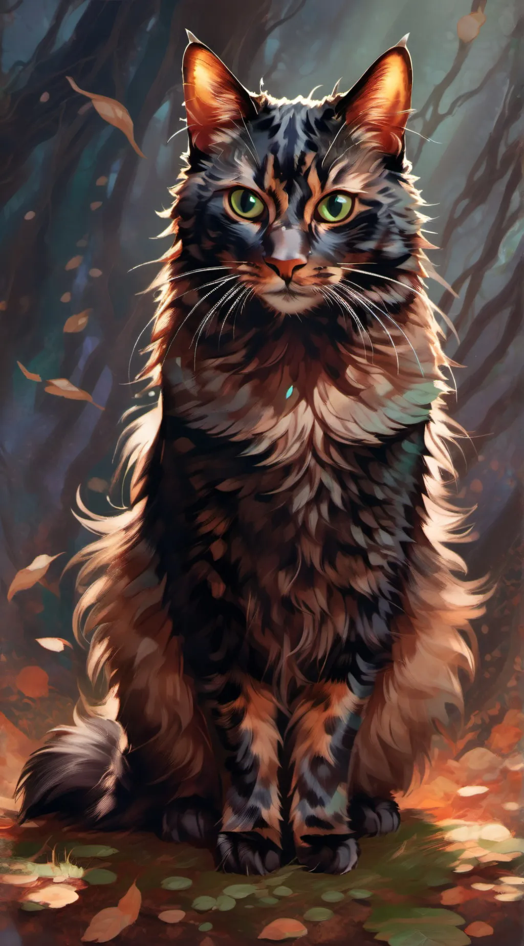 ai character: Feather background