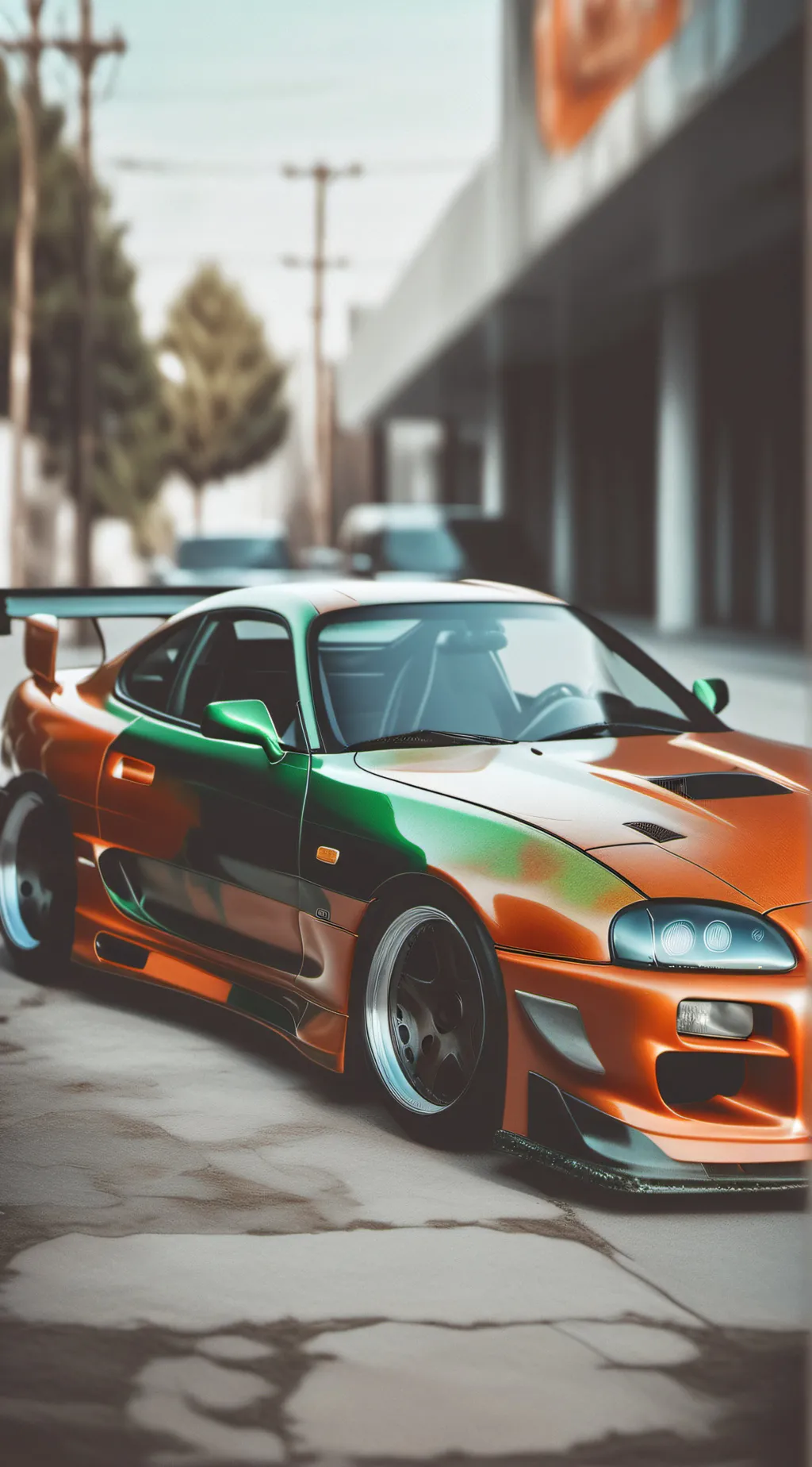 ai character: Paul Walker Supra background