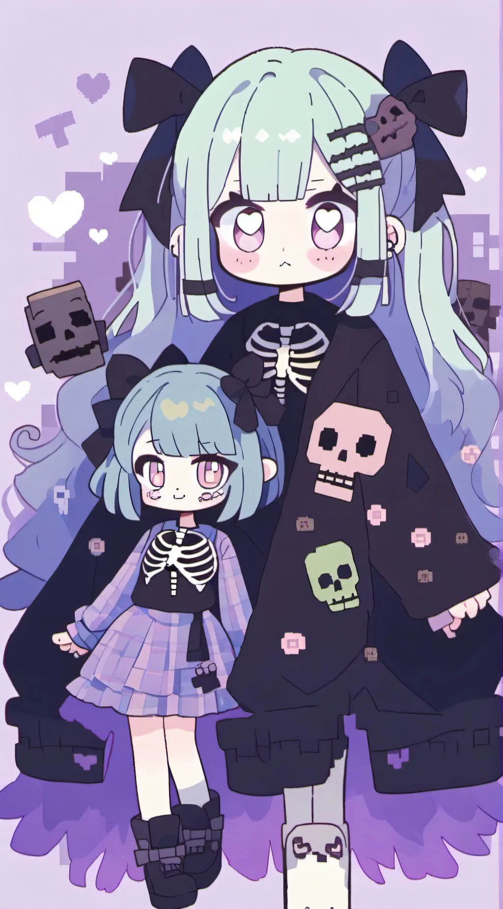 ai character: Minecraft mobs background