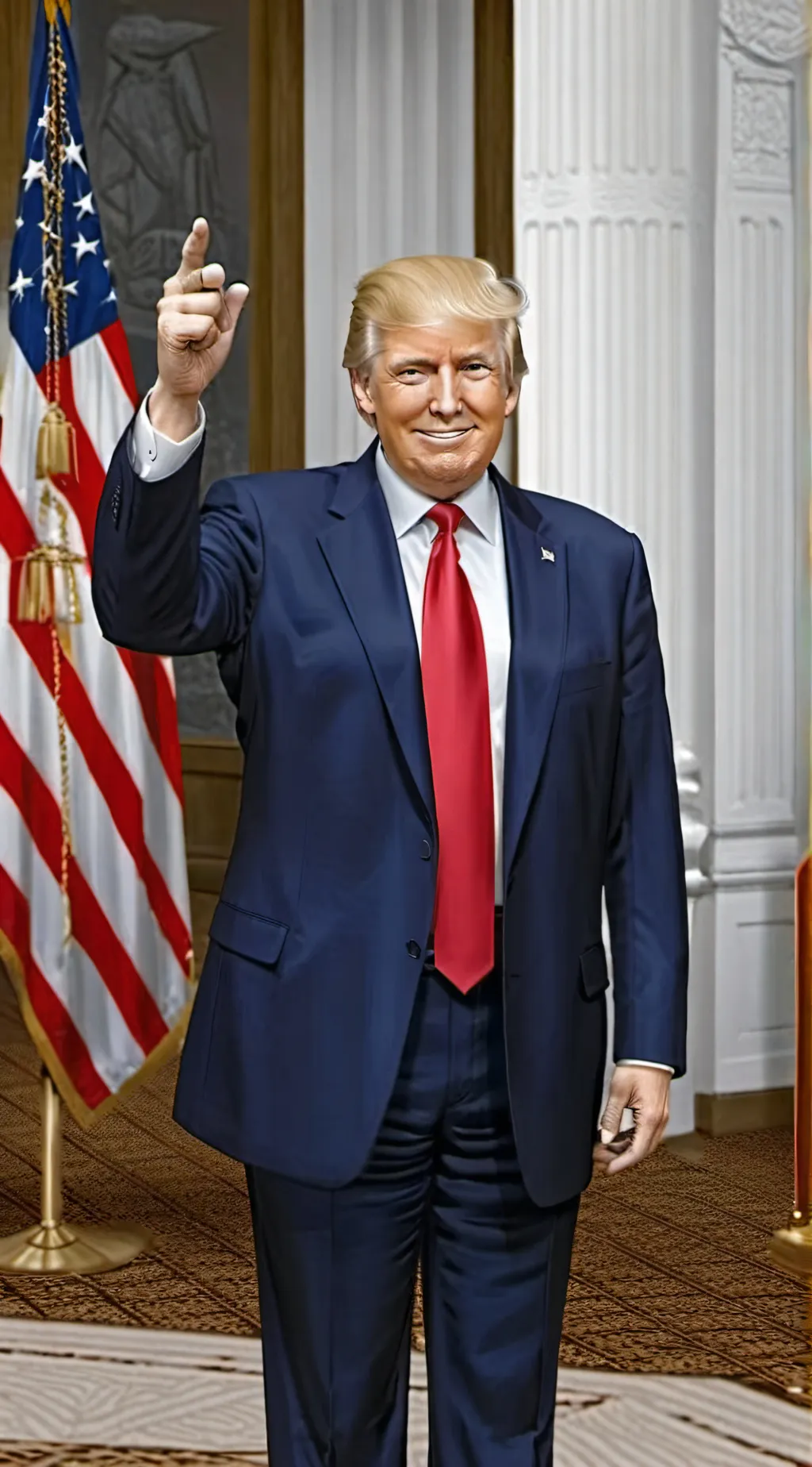 ai character: 🎀Donald Trump🎀 background