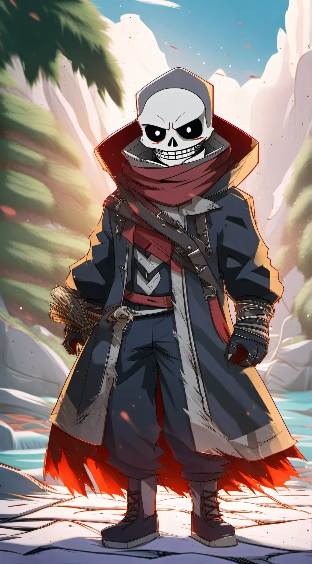ai character: Underfell Sans background