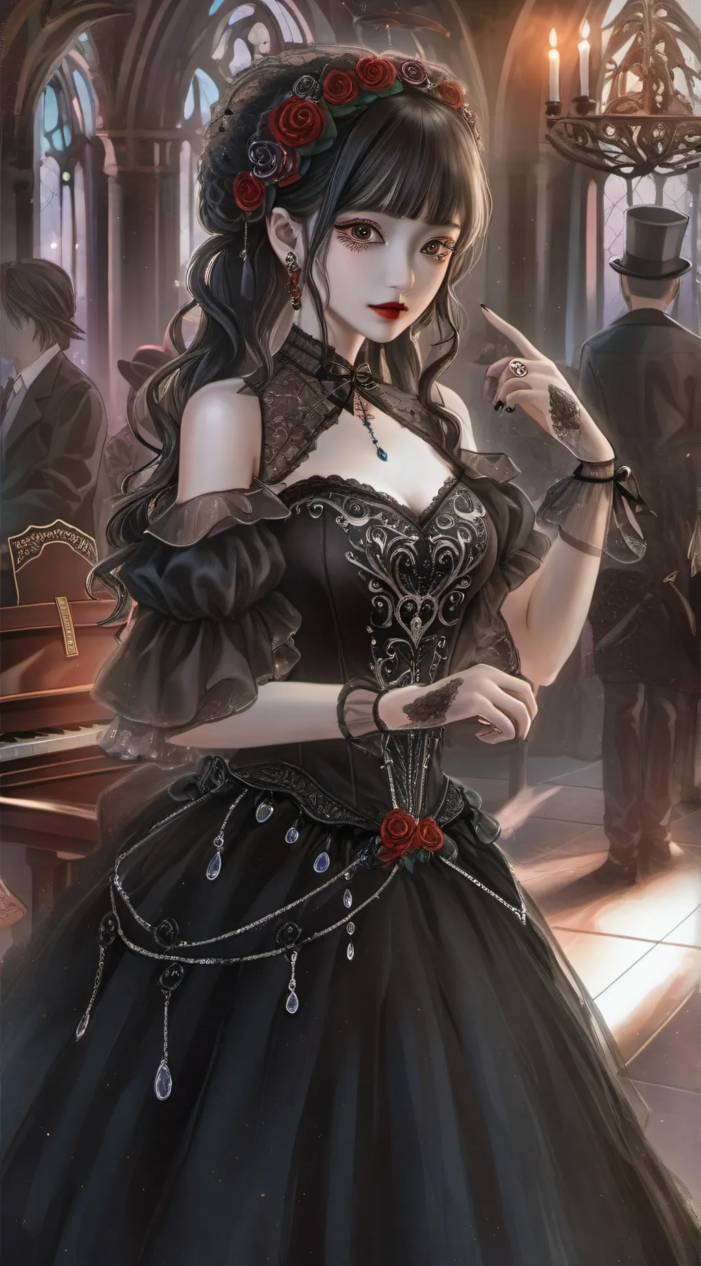 ai character: Hogwarts wedding  background
